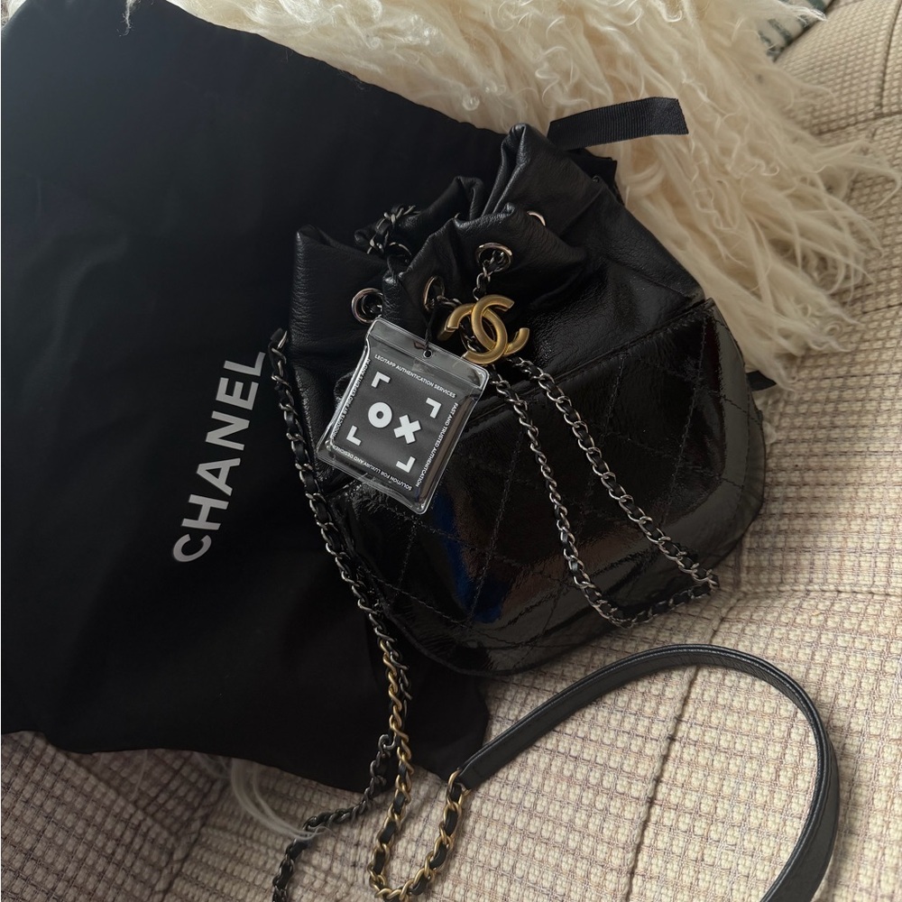 Chanel Black Quilted Leather Gabrielle Bucket Bag